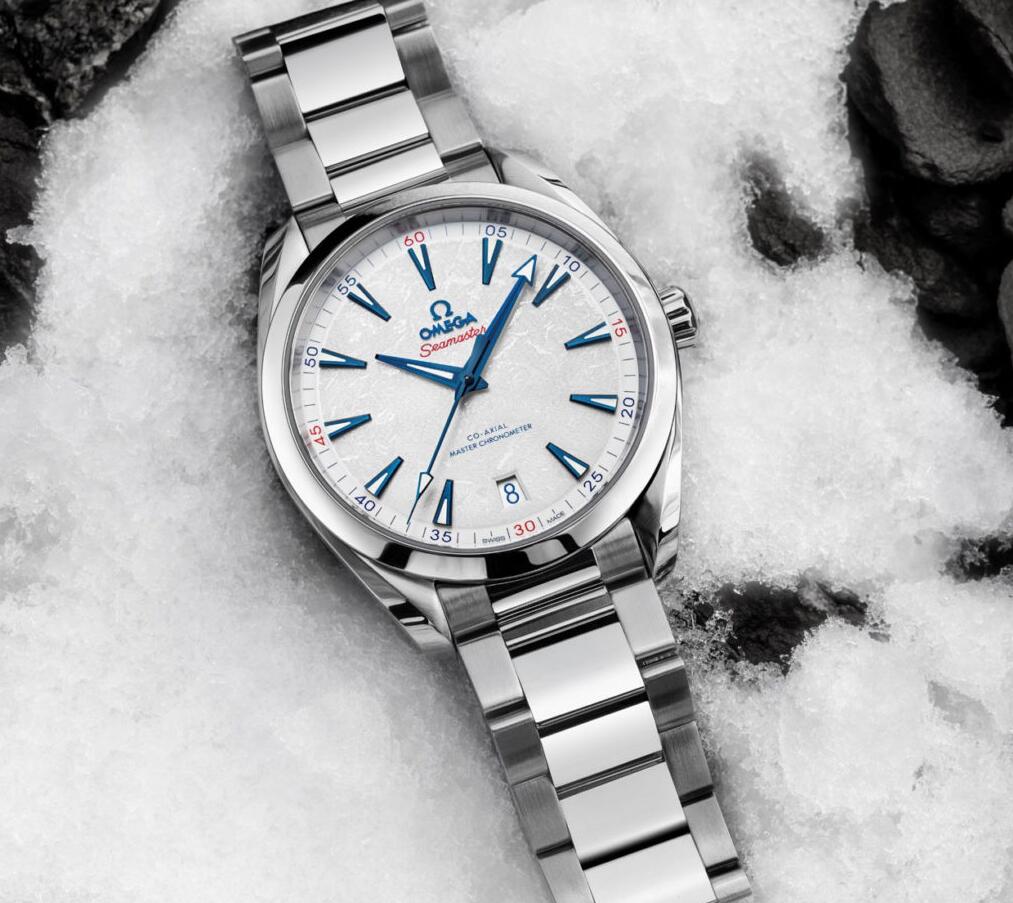 Frozen Time: replica Omega Seamaster Aqua Terra Beijing 2022 marca el comienzo de los Juegos Olímpicos de Invierno con esfera inspirada en el hielo