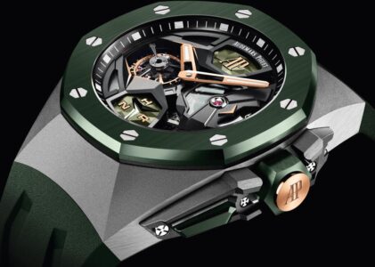 Replica Audemars Piguet presenta un nuevo reloj Royal Oak Concept Flying Tourbillon GMT en verde