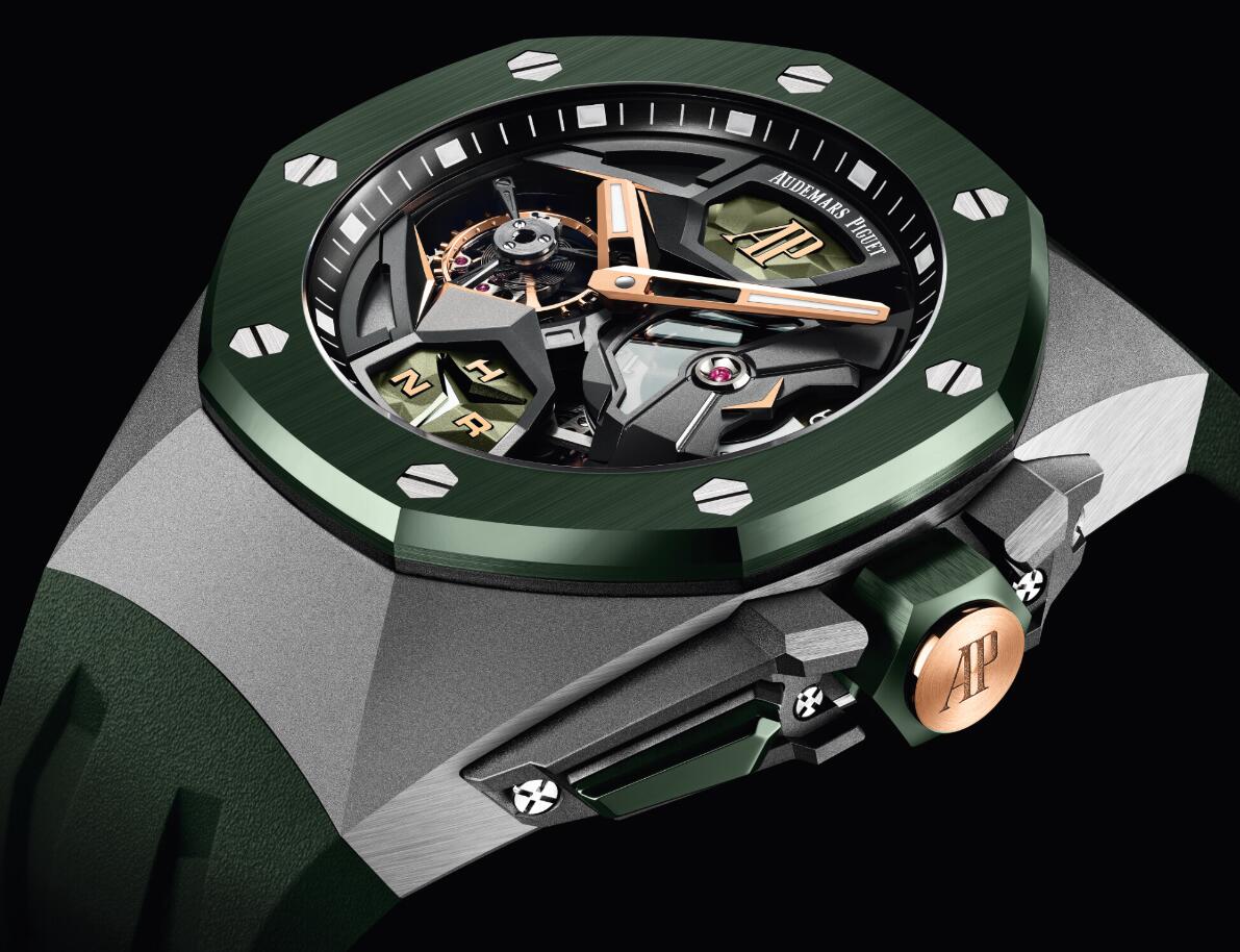 Replica Audemars Piguet presenta un nuevo reloj Royal Oak Concept Flying Tourbillon GMT en verde